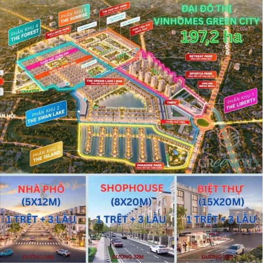 GIỎ HÀNG THE SUNRISE & THE FOREST / VINHOMES GREEN CITY